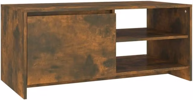 Berkfield Home Modern Rectangular Coffee Table in Smoked Oak Brown, W/D/H: 102 x 50 x 45 cm