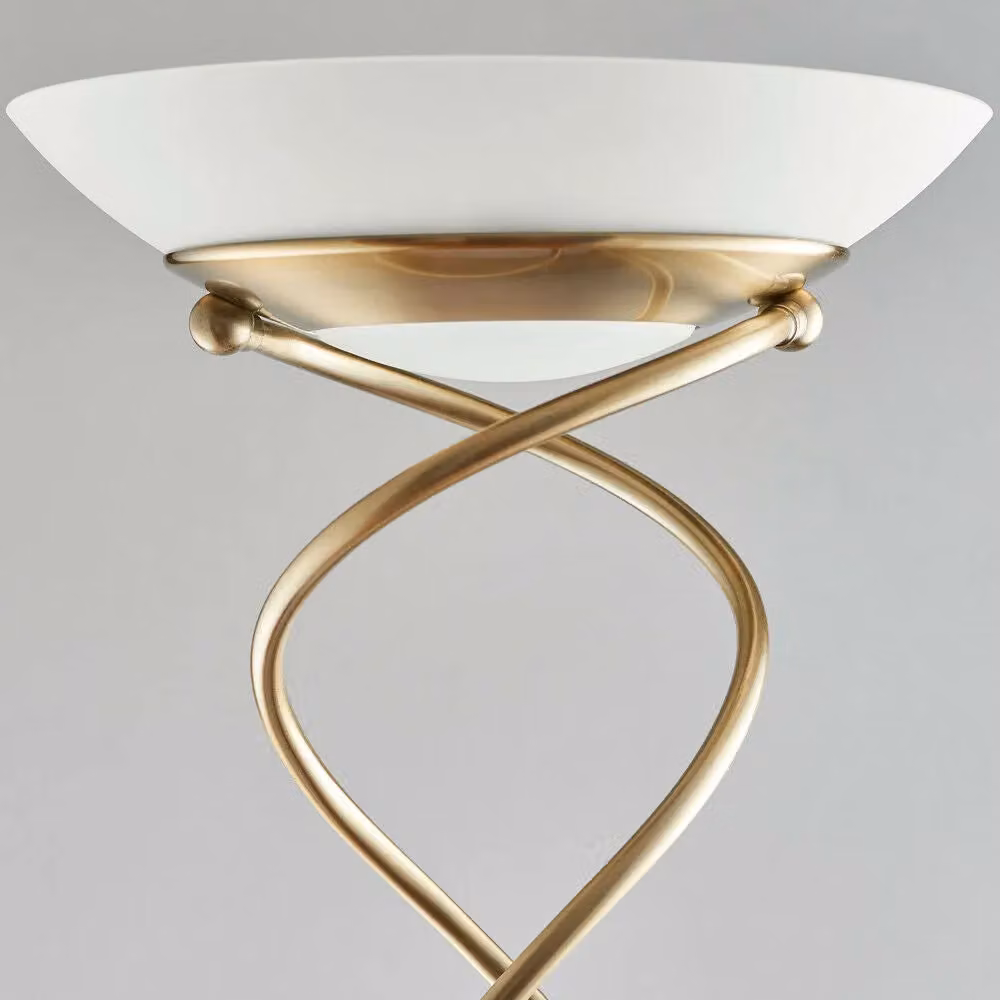 Loops Mother and Child Floor Lamp in Antique Brass with Dimmable Twin Lights and Adjustable Reading Head – 2