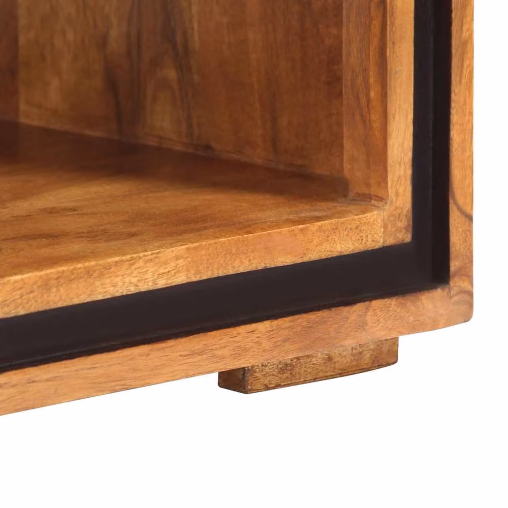 Berkfield Home Beautiful Modern Rectangular Coffee Table in Brown Solid Acacia Wood, W/D/H: 100 x 45 x 33 cm – 4