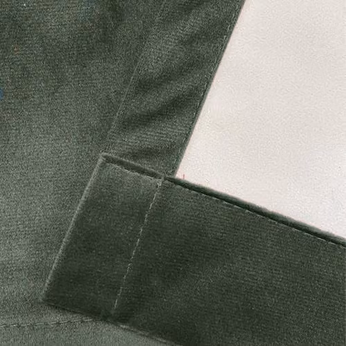 Enhanced Living Green Velvet Blackout and Thermal Eyelet Curtains, Pair, W: 168 cm, H: 137 cm – 4