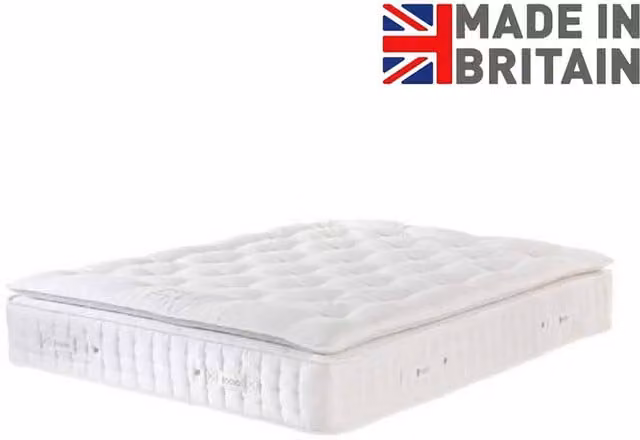 Casani Jubilee Pillow Top Small Double Size Pocket Spring Mattress, White, H: 33 cm, W: 120 cm, D: 200 cm