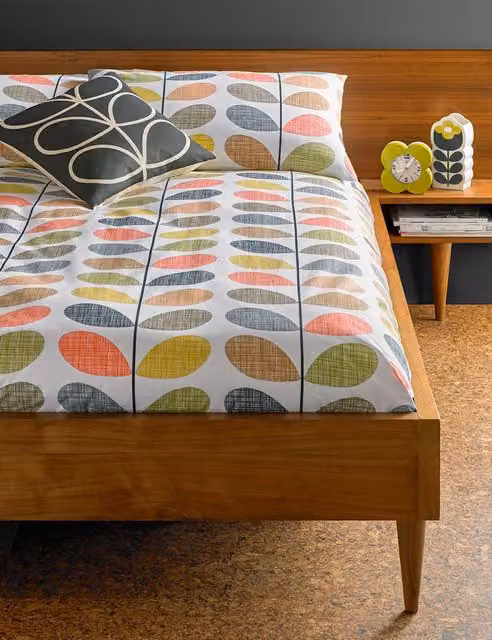 Orla Kiely Multi Colour Scribble Stem Pure Cotton Floral Duvet Cover
