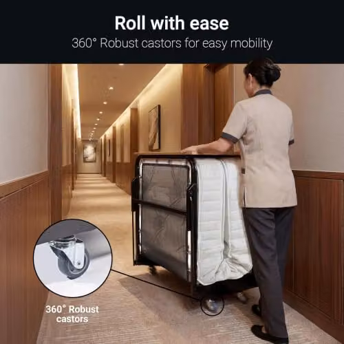 JAY-BE Crown Premier Single Folding Bed with Spring Mattress, W/D/H: 90 x 190 x 30 cm – 6