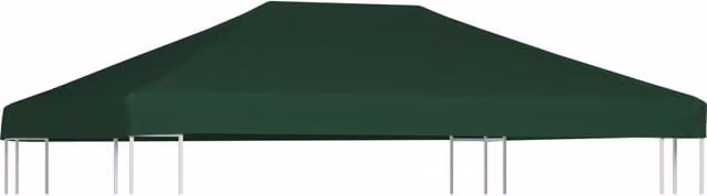 Berkfield Home Green Polyester Gazebo Top Cover 4 x 3 m