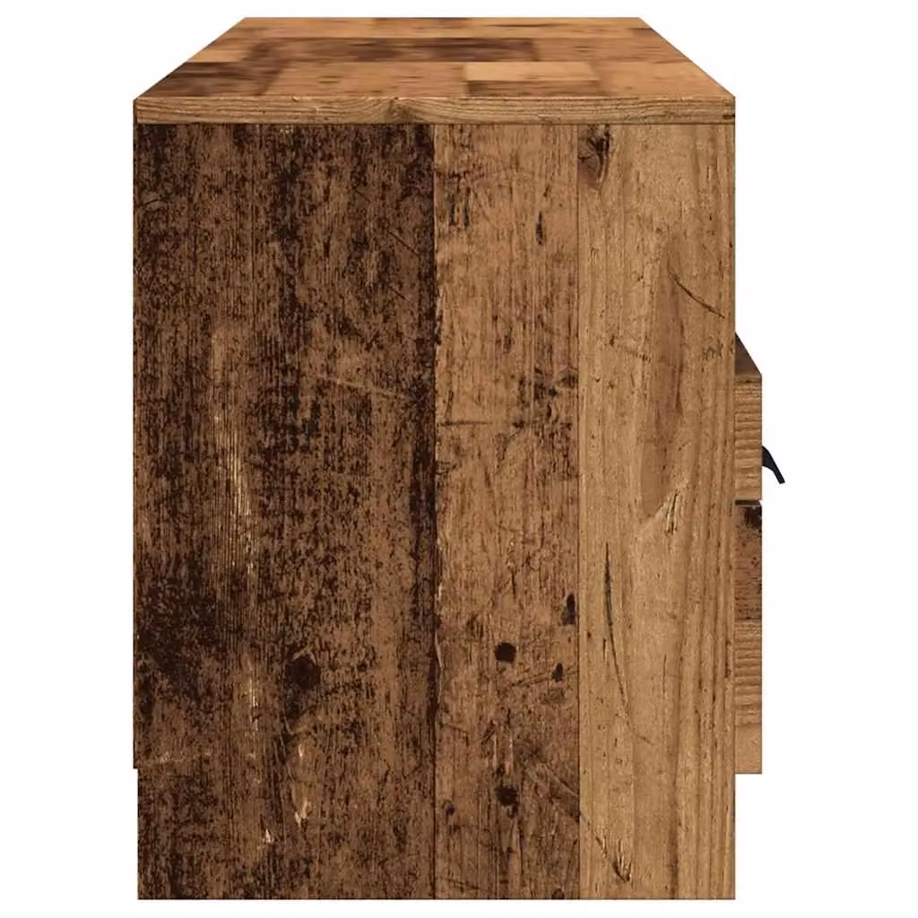 Berkfield Home Rustic Old Wood TV Cabinet in Brown, W/D/H: 150 x 33.5 x 45 cm – 4