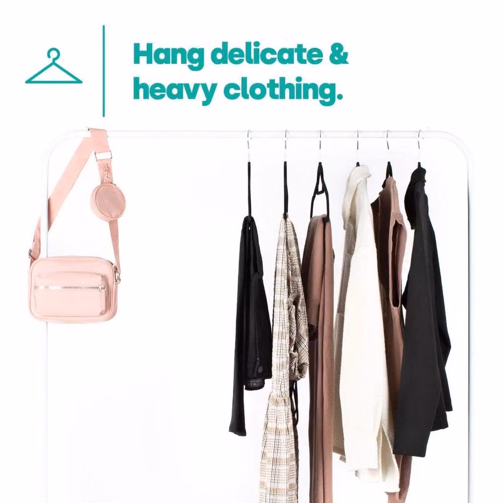 Kelvenix Minimalist Glossy White Metal Freestanding Clothes Rail – 2