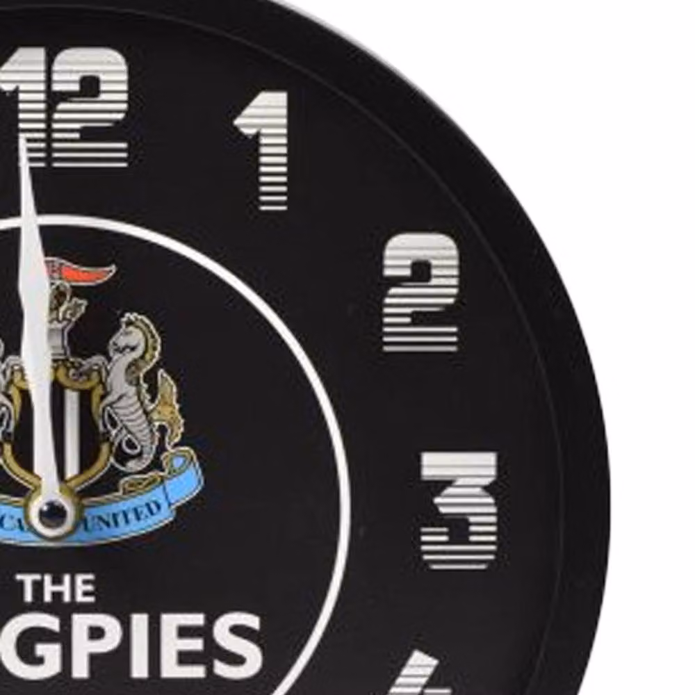 Newcastle United FC Black Metal Illuminated LED Quartz Wall Clock – 2