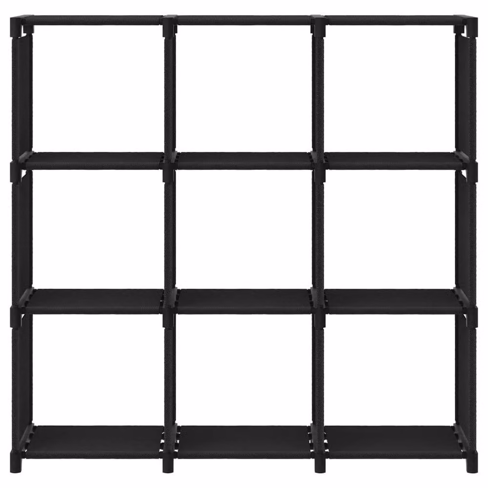 Berkfield Home Modern 9-Cube Display Shelf, Black, W/D/H: 103 x 30 x 107.5 cm – 3