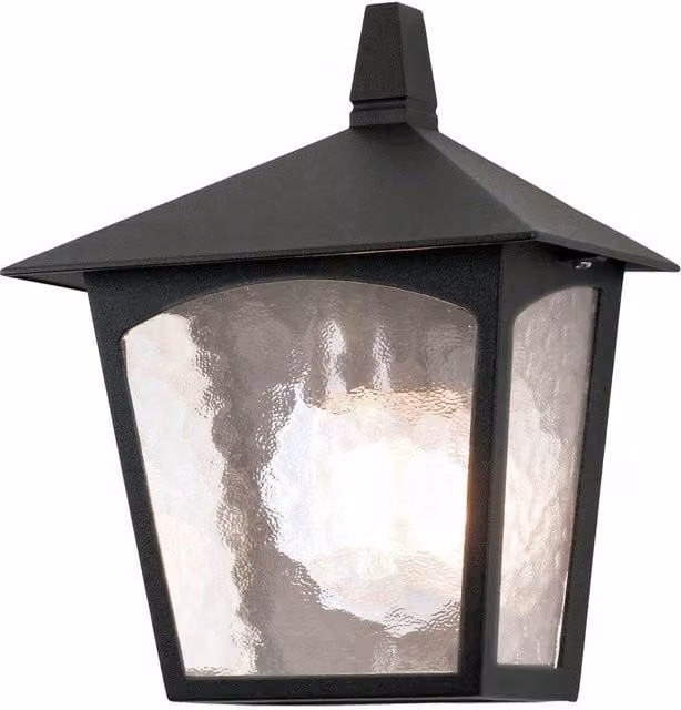 Netlighting York Black Outdoor Flush Ceiling Lantern with Transparent Glass and E27 Socket – 1