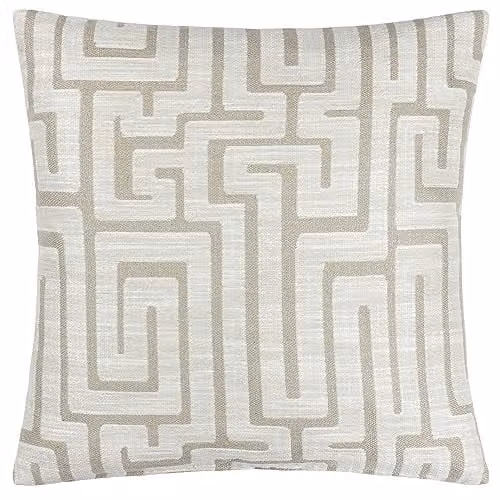 HOEM Lauder Geometric Square Cushion in Beige, W/D/H: 45 x 45 x 45 cm