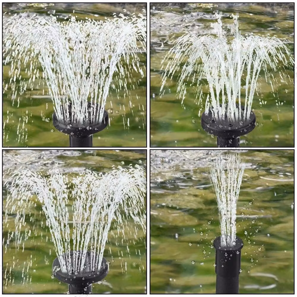 NESTLUNE 1.8W Mini Solar Panel Water Fountain Pump Complete Kit, Black – 3