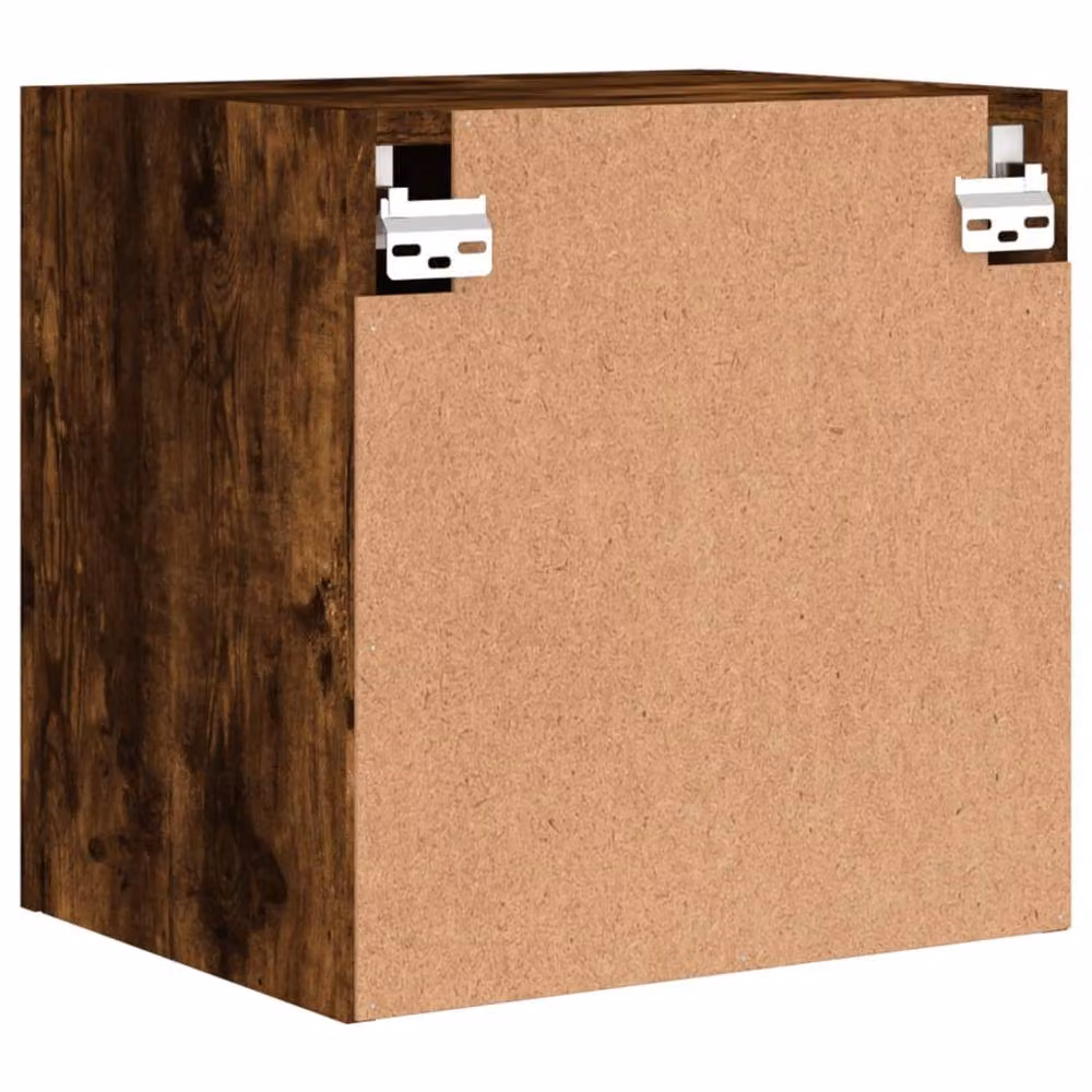 Berkfield Home Set of 2 Smoked Oak TV Wall Cabinets in Brown, W/D/H: 40.5 x 30 x 40 cm – 7