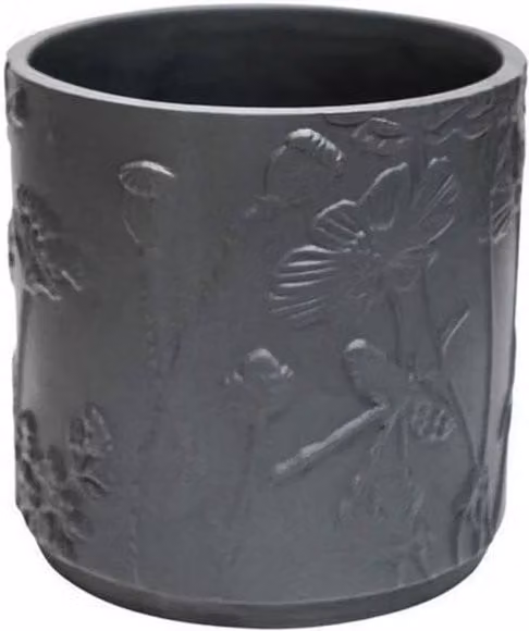 Lemon Pavilion Furniture and Decor Kew Stoneware Meadow Planter in Grey, W: 24 cm, D: 24 cm, H: 24 cm – 1