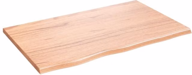 Berkfield Home Wall Mounted Oak Shelf in Light Brown, W: 80 cm, D: 50 cm, H: 2 cm