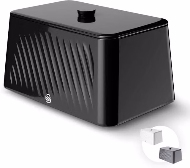 Swan Bread Bin Black