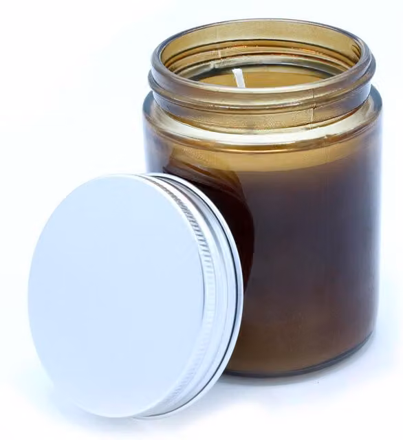 KDMD Unlabelled Aromatherapy Soy Wax Candle, Peace, White and Brown, Floral – 3