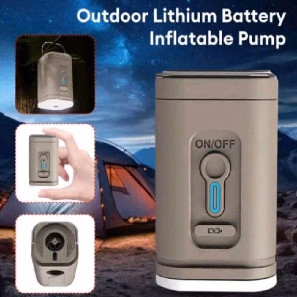 FLAVORA Brown Portable Mini Rechargeable Electric Air Pump – 3