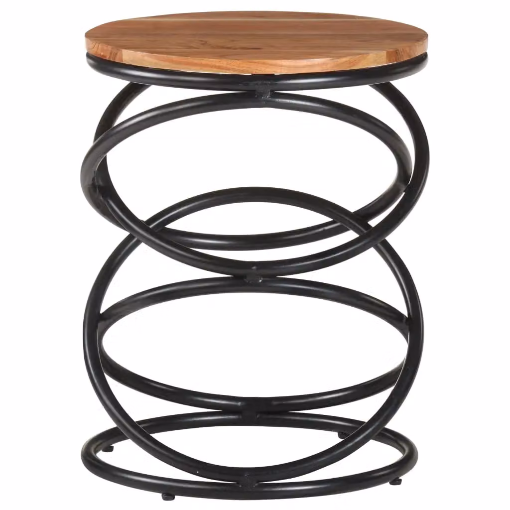 Berkfield Home End Table in Brown Solid Acacia Wood W/D/H: 40 x 40 x 52 cm – 2