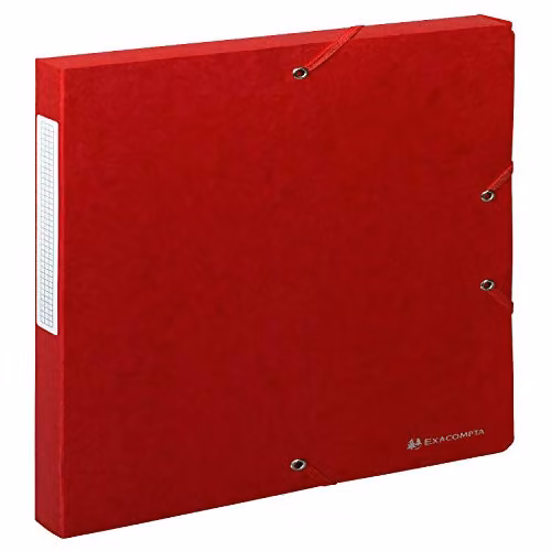 Exacompta Red Scotten A4 Paper Document Box for Archive Storage – 1