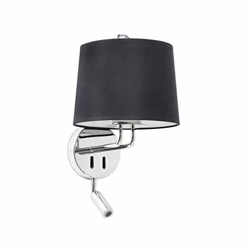 Netlighting Montreal Modern Chrome Wall Reading Light with E27 Warm White Bulb – 1