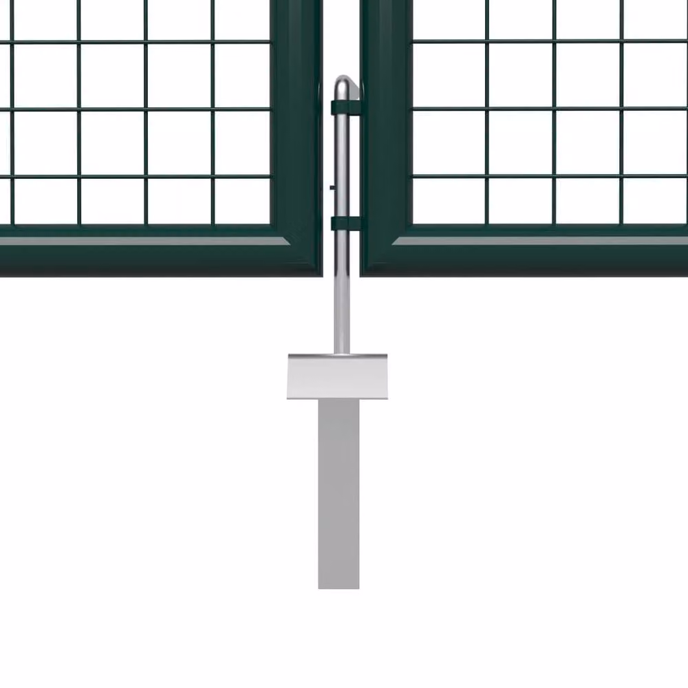 Berkfield Home Green Steel Garden Gate W: 400 cm, H: 200 cm – 2