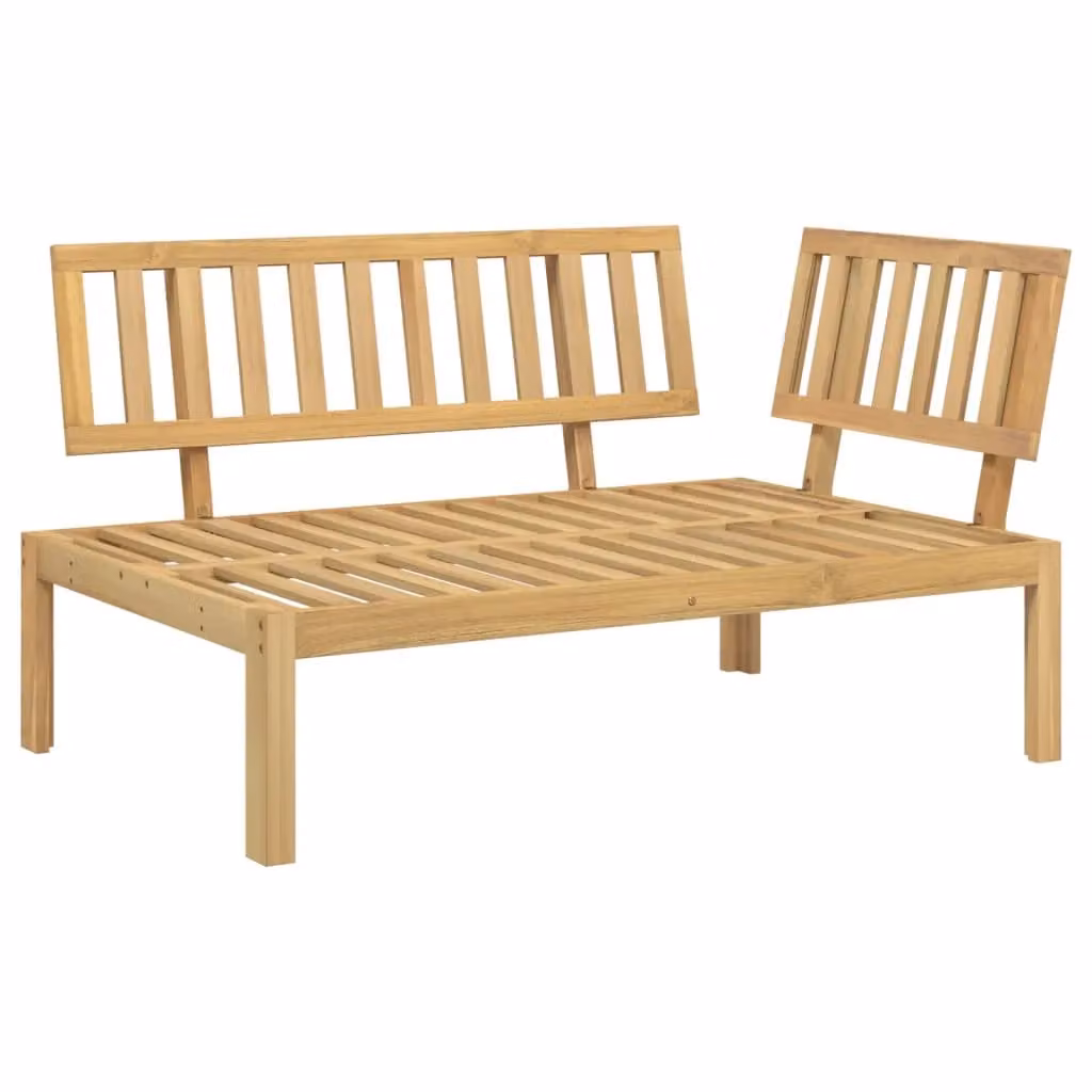 Berkfield Home Garden L-Shape Pallet Corner Sofa in Brown Solid Acacia Wood – 2