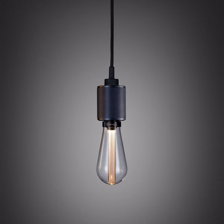 Buster + Punch Heavy Metal Cross Knurl Pendant Light in Black, Bronze, Silver or Gold/Brass
