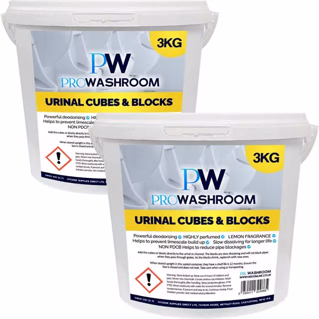 Pro-Washroom Urinal Channel Blocks with Lemon Fragrance, 6kg