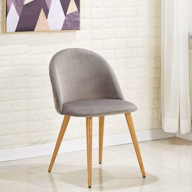 Life Interiors Lucia Set of 4 Velvet Dining Chairs in Grey