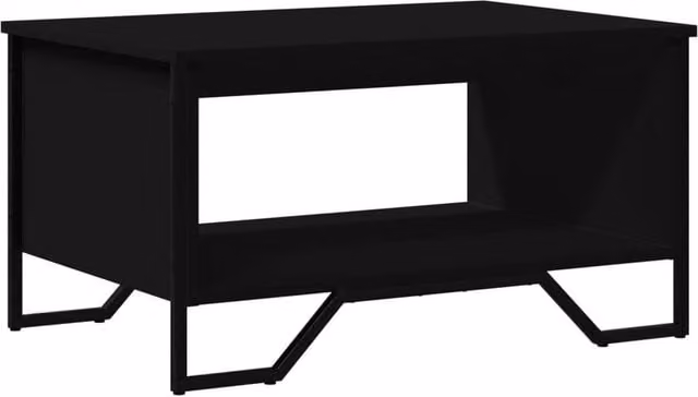 Berkfield Home Modern Black Rectangular Coffee Table in Matt MDF, W: 75 cm, D: 51 cm, H: 40 cm – 1
