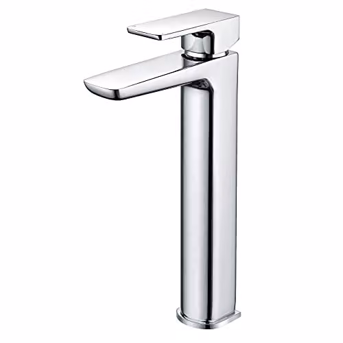 Nes Home Chrome Single Lever Basin Mixer Tap for Countertop Installation