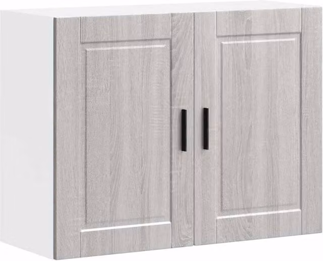Berkfield Home Porto Grey Sonoma Wall Mounted Kitchen Cabinet with Internal Shelves
