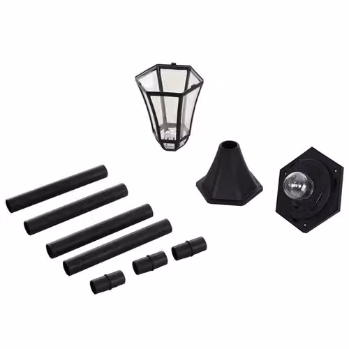 Outsunny 2 Piece Solar LED Post Lamp Lights in Black for Garden Decoration – 8