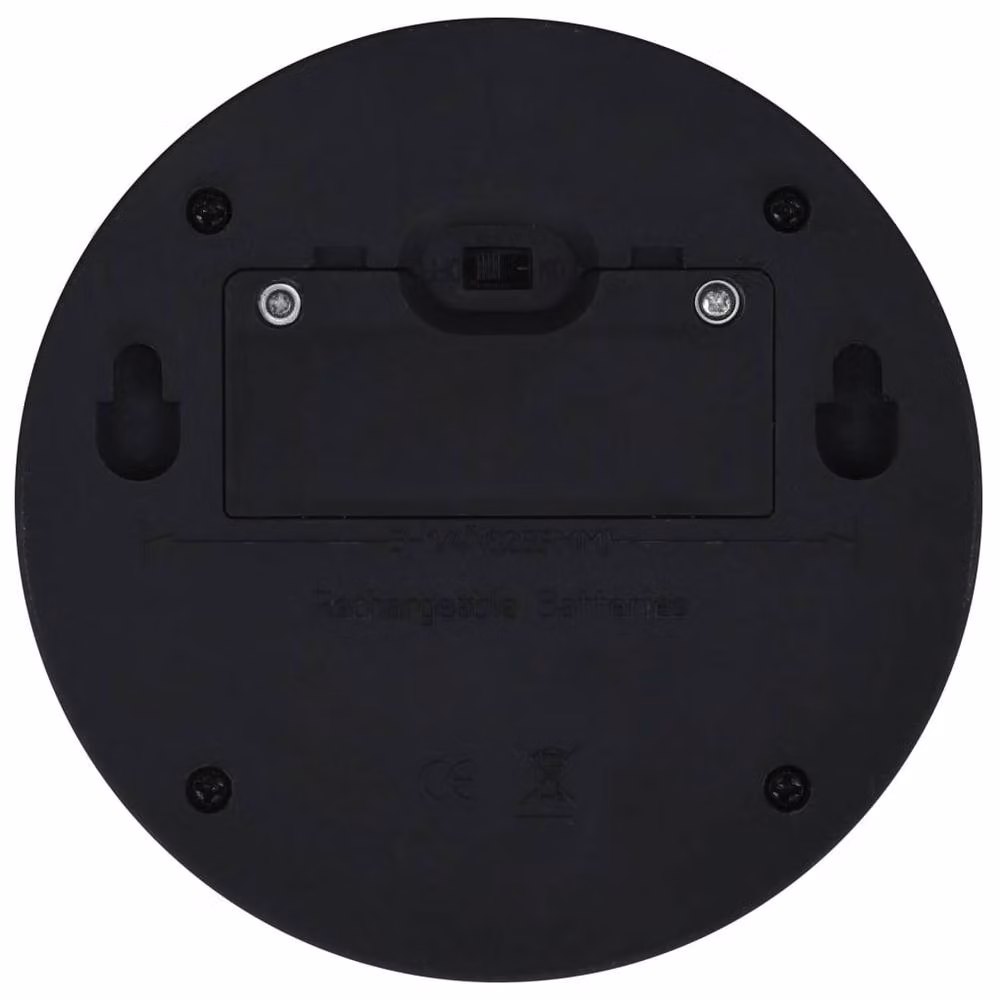 Berkfield Home 12-Piece Set of Round LED Solar Outdoor Wall and Step Lamps in Black – 6