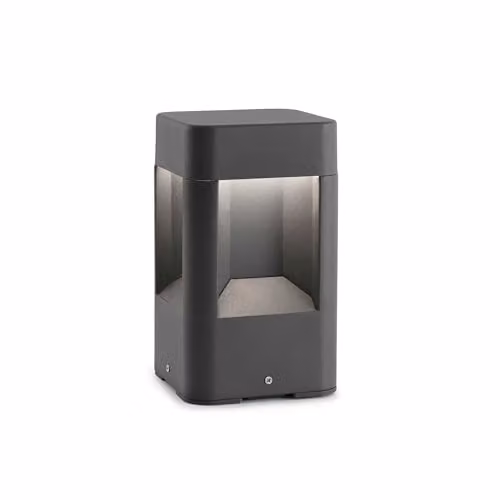 Netlighting Naya LED Outdoor Pedestal and Wall Light in Dark Grey, IP54, Warm White – 1