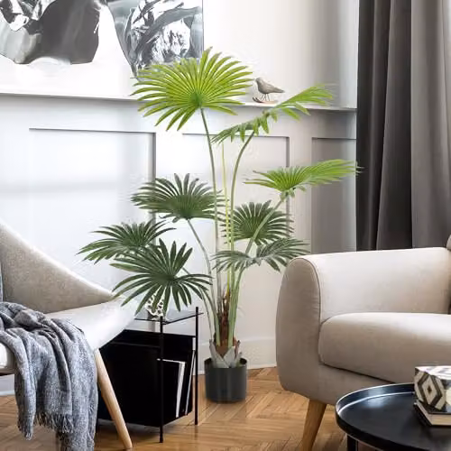 HOMCOM Green Artificial Palm Tree, Height: 145 cm – 6