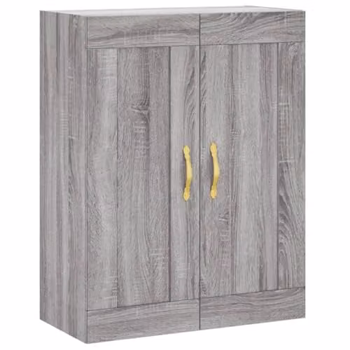 vidaXL Wall Mounted Cabinet in Grey Sonoma, W: 69.5 cm, D: 34 cm, H: 90 cm
