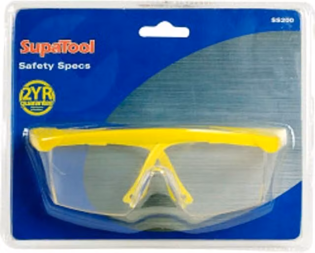 SupaTool Safety Specs in Yellow
