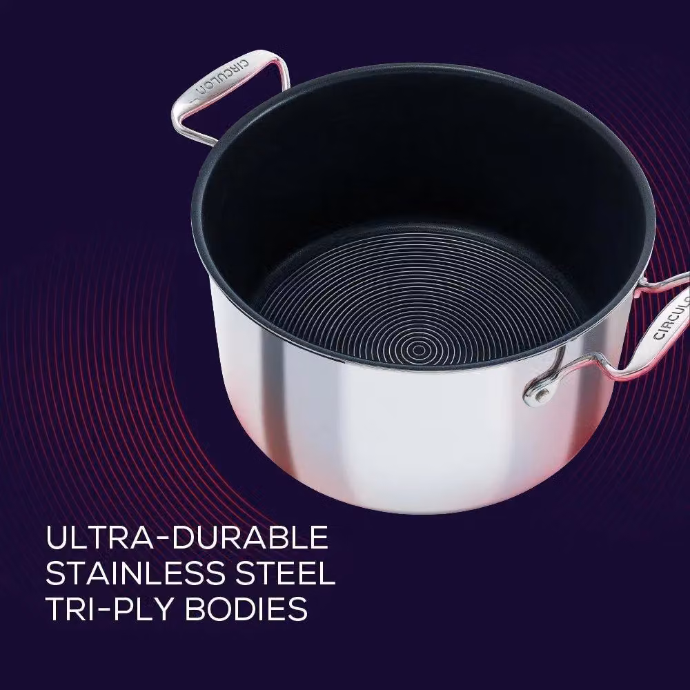 Circulon SteelShield C-Series Non Stick Stainless Steel Stock Pot, Silver, Diameter: 26 cm – 2