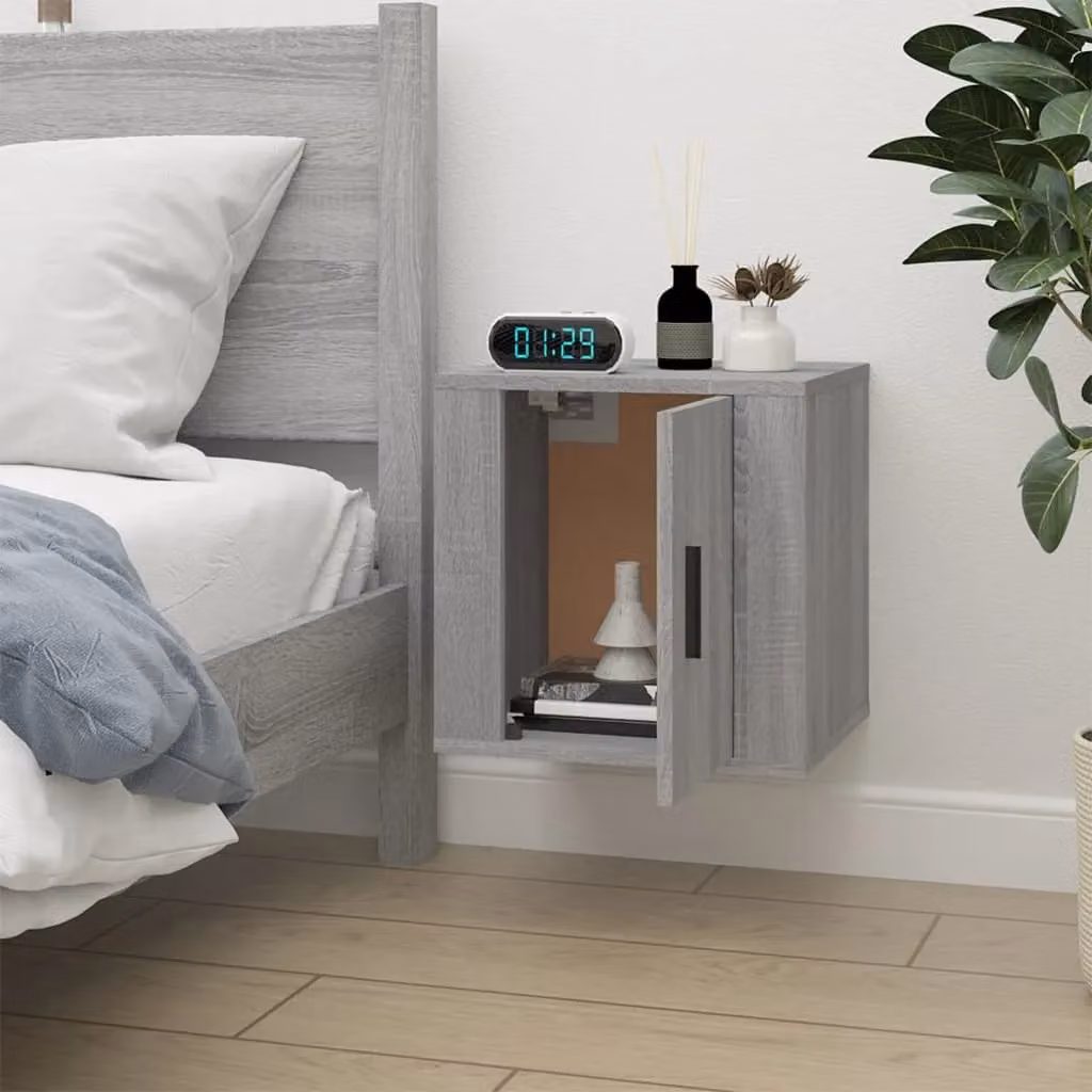 Berkfield Home Wall Mounted TV Cabinet in Grey Sonoma, W: 40 cm, D: 34 cm, H: 5 cm – 3