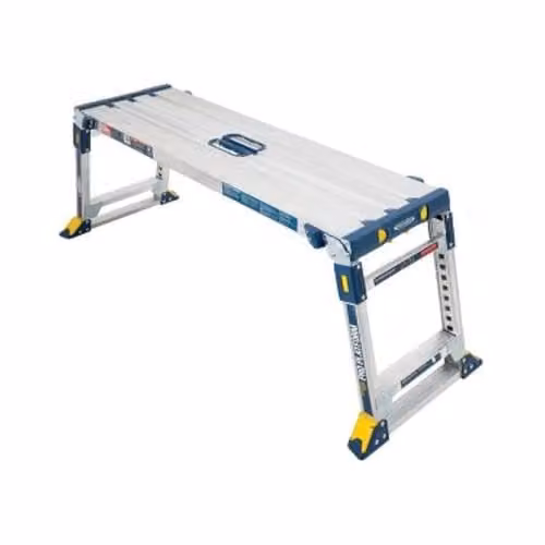 Werner Adjustable Pro Platform Ladder, Silver