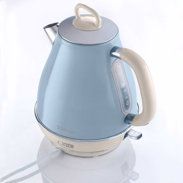 Ariete Blue Metal Jug Kettle with 1.7 l Capacity and Limescale Filter
