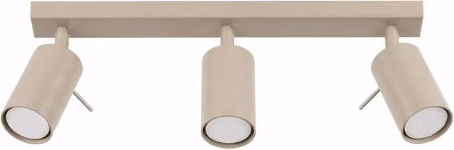 Sollux Lighting Modern 3-Light Ring Ceiling Lamp in Taupe, W/D/H: 45 x 16 x 6 cm