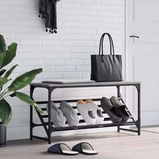 Berkfield Home Grey Sonoma Shoe Rack, W/D/H: 90 x 30 x 45 cm – 1