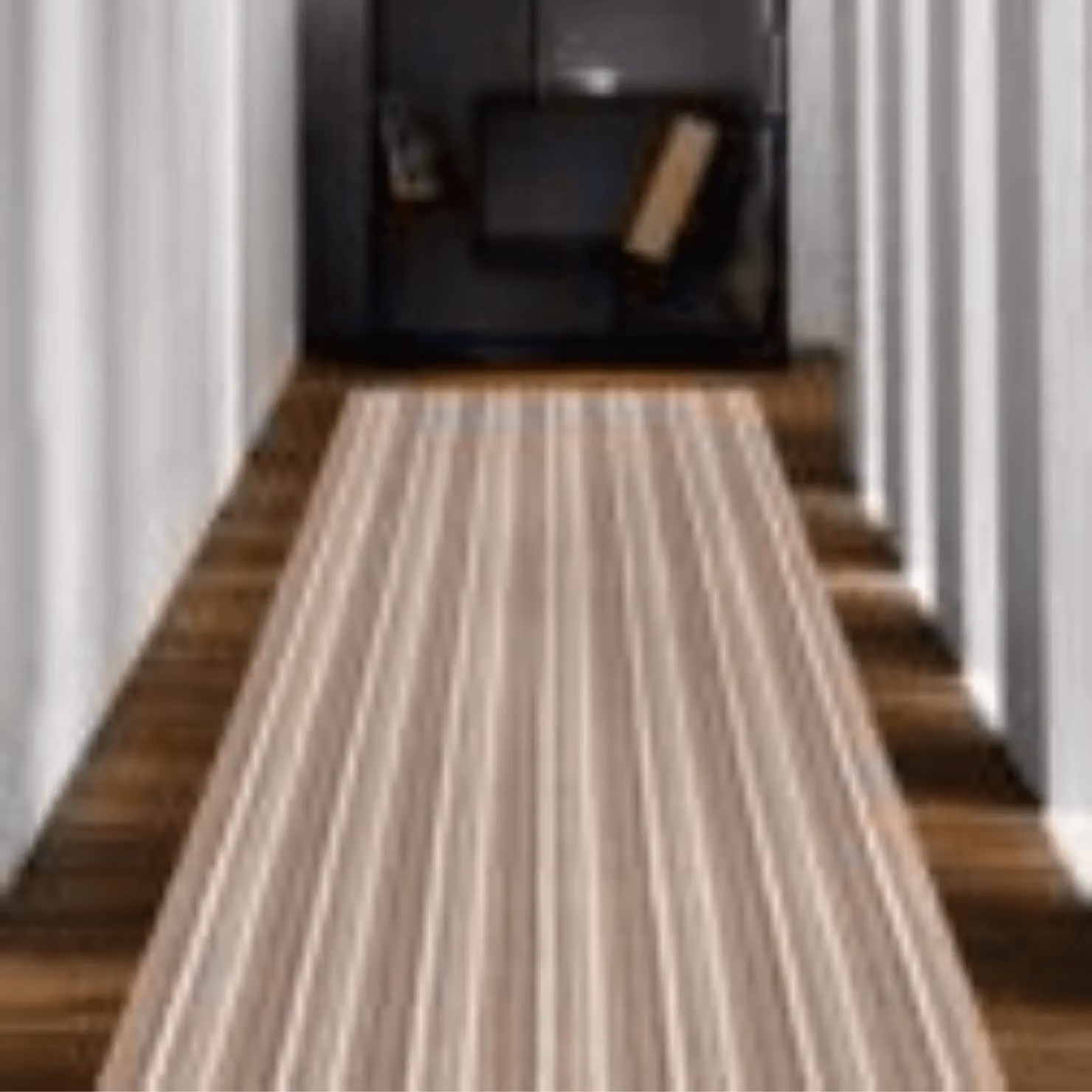 THE RUGS Washable Nonslip Striped All-Purpose Mat in Taupe, W/D: 50 x 50 cm – 3