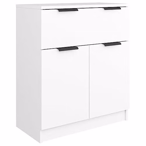 vidaXL Modern White Matt Sideboard in MDF, W/D/H: 60 x 30 x 70 cm