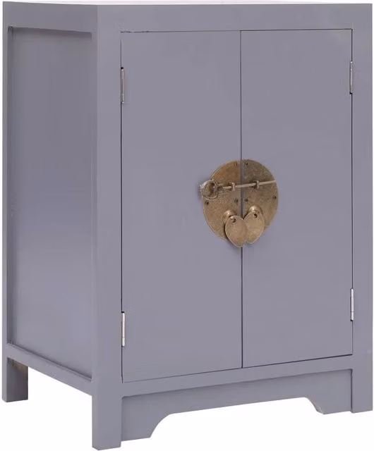 Berkfield Home Grey Paulownia Wood Bedside Cabinet W/D/H: 38 x 28 x 52 cm – 1