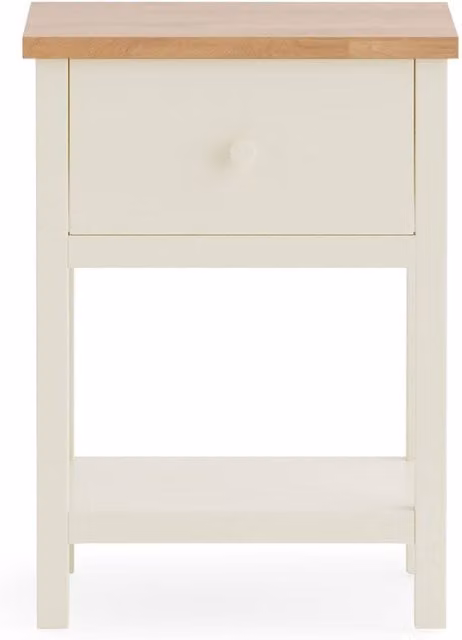 Cheshire Premium Ridgeway 1 Drawer Bedside Unit in Ivory and Oak – 1