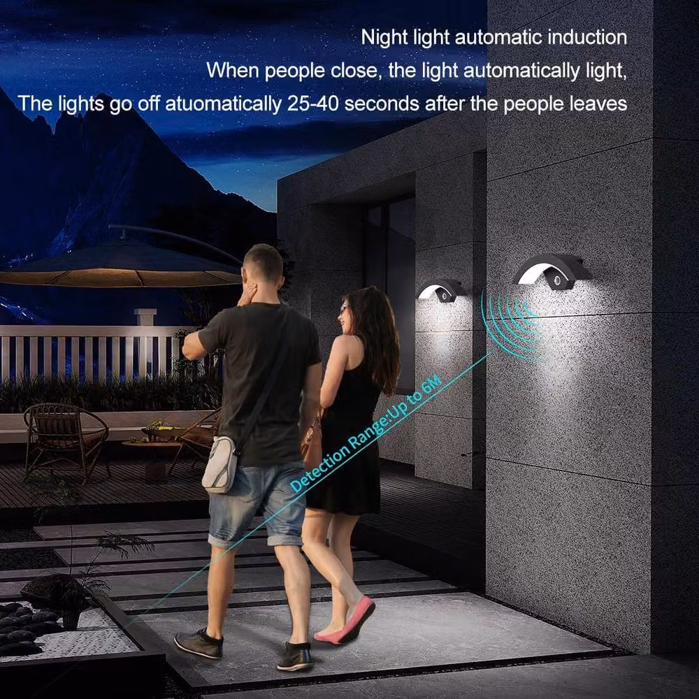Goeco 24 W LED Outdoor Wall Floodlight with Motion Sensor, IP65 Waterproof, 6500 K Cool White, Black – 5