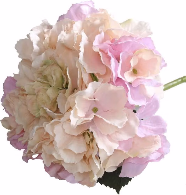Kingsbury Gifts Artificial Silk Hydrangea Short Stem Pick, Blush Pink, Height: 42 cm